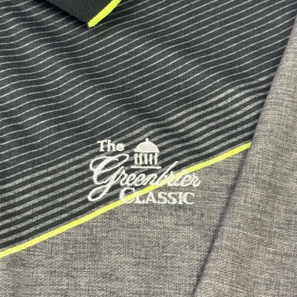 Nike Golf Tour Performance Polo Shirt Mens Large Gray Dri-FIT Greenbrier Classic